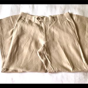 Linen pants John Nordstrom, flat front size 34R.
